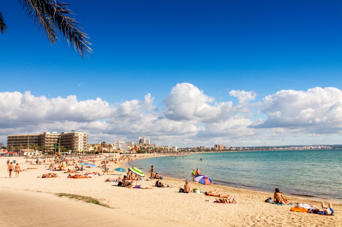 'Platja de Palma Beach, Mallorca, Balearic Islands, Spain' - Majorque